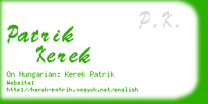 patrik kerek business card